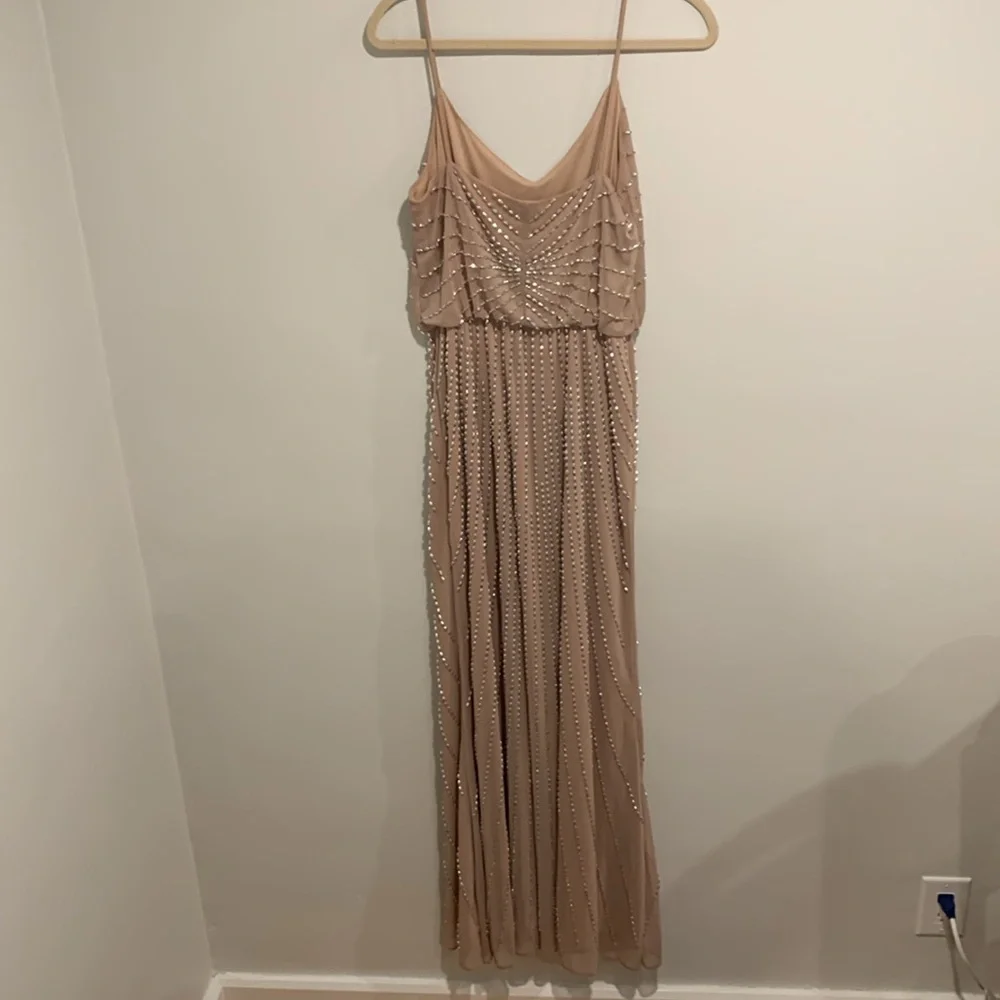 NWT XScape Elegant Tan Evening Dress - Size 8